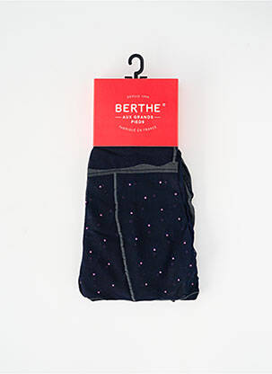 Collants imprimé fantaisie bleu BERTHE AUX GRANDS PIEDS femme
