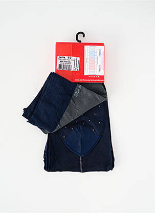 Collants imprimé fantaisie bleu BERTHE AUX GRANDS PIEDS femme