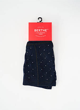 Collants imprimé fantaisie bleu BERTHE AUX GRANDS PIEDS femme
