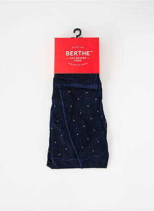 Collants imprimé pois bleu BERTHE AUX GRANDS PIEDS femme