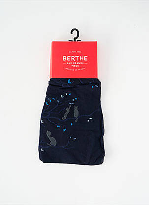 Collants imprimé fantaisie bleu BERTHE AUX GRANDS PIEDS femme