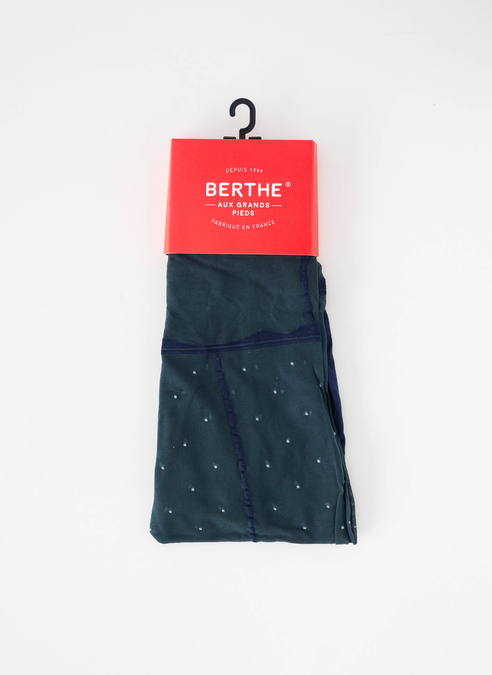 Collants imprimé fantaisie vert BERTHE AUX GRANDS PIEDS femme