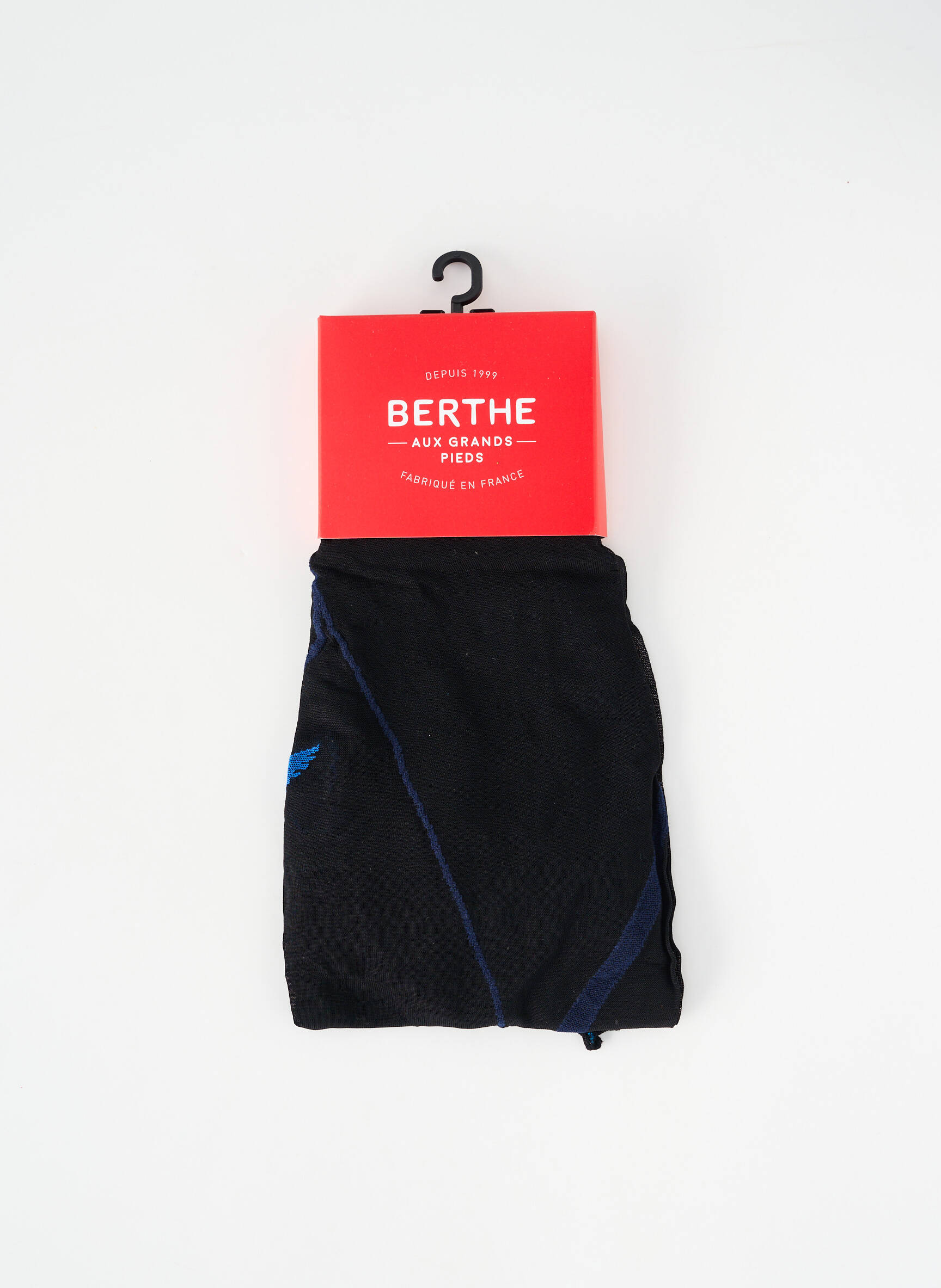 Collants imprimé fantaisie noir BERTHE AUX GRANDS PIEDS femme