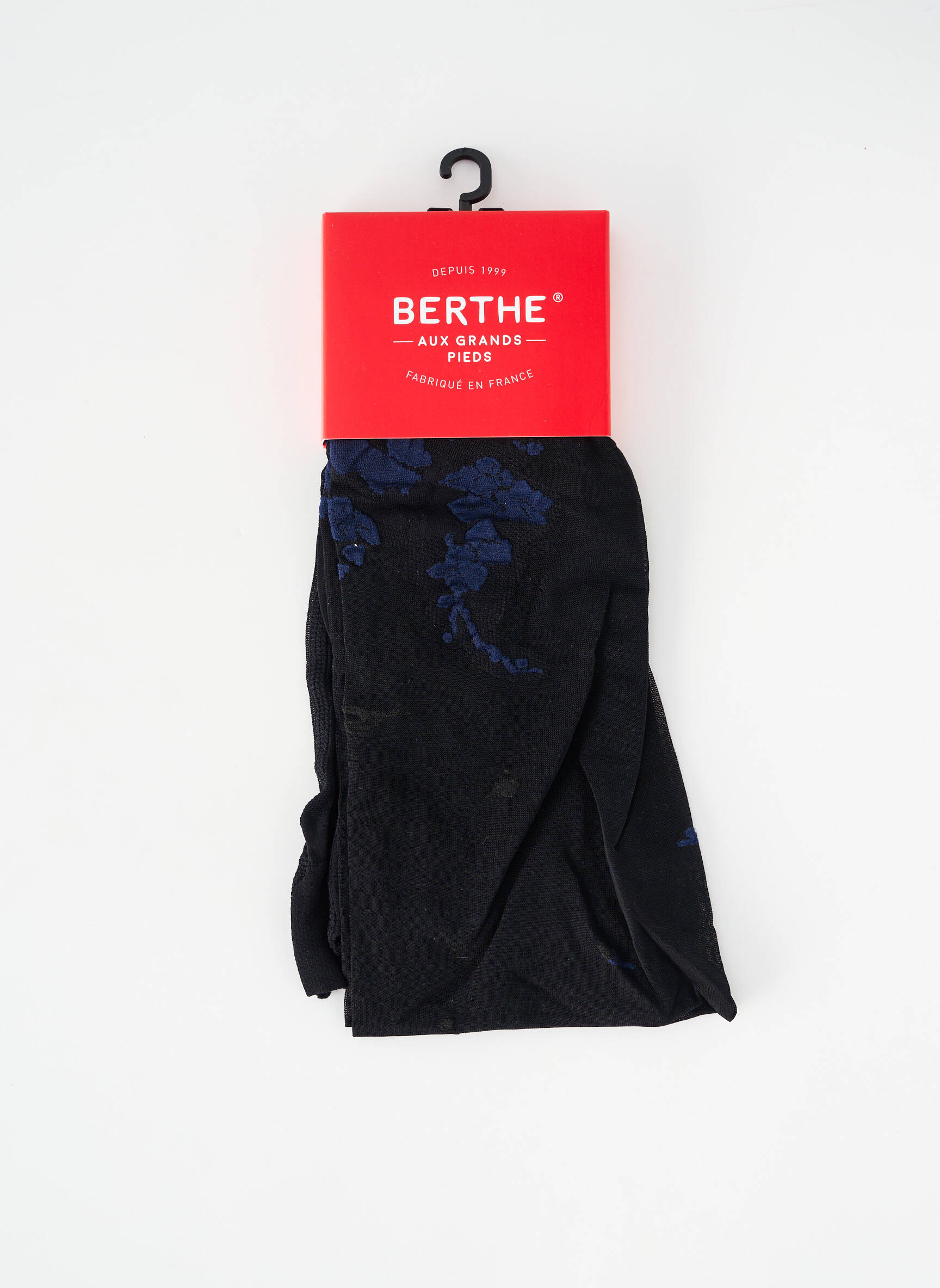 Collants imprimé fantaisie noir BERTHE AUX GRANDS PIEDS femme