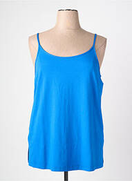 Top tissage jersey fines bretelles bleu CHALOU femme