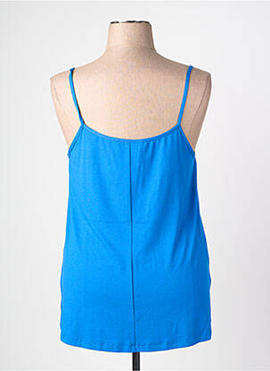 Top tissage jersey fines bretelles bleu CHALOU femme