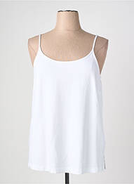 Top tissage jersey fines bretelles blanc CHALOU femme