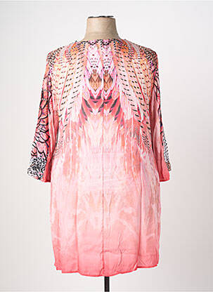 Tunique manches courtes coupe cintrée rose CHALOU femme