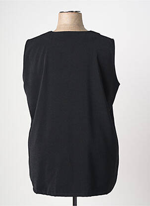 Top col carré sans manche noir CHALOU femme