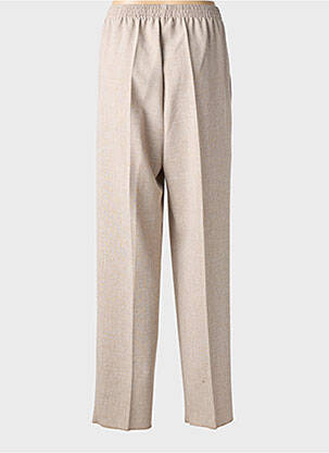Pantalon droit taille élastique taille normale beige GEVANA femme