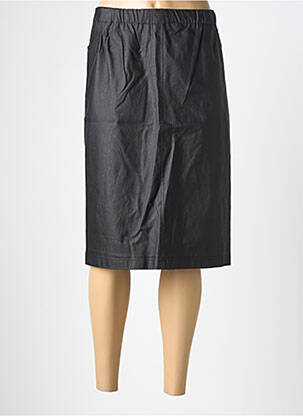 Jupe mi-longue coupe droite noir CHALOU femme
