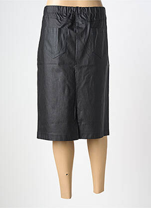 Jupe mi-longue coupe droite noir CHALOU femme