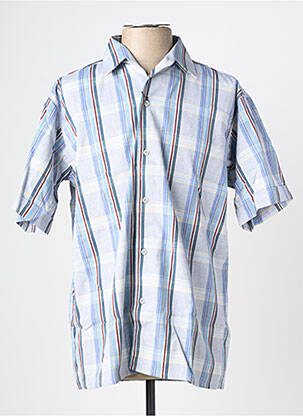 Chemise manches courtes imprimé fantaisie bleu KIDUR homme