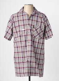 Chemise manches courtes imprimé fantaisie violet LE LABOUREUR homme