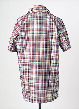 Chemise manches courtes imprimé fantaisie violet LE LABOUREUR homme