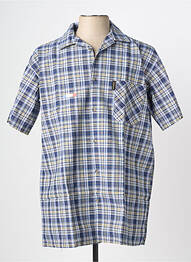 Chemise manches courtes imprimé fantaisie bleu LE LABOUREUR homme