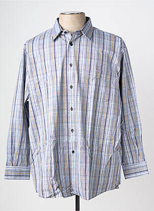 Chemise manches courtes imprimé fantaisie bleu KIDUR homme