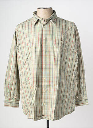 Chemise manches longues imprimé fantaisie vert KIDUR homme