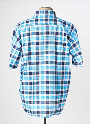 Chemise manches courtes imprimé fantaisie bleu LOUIS VICTOR homme