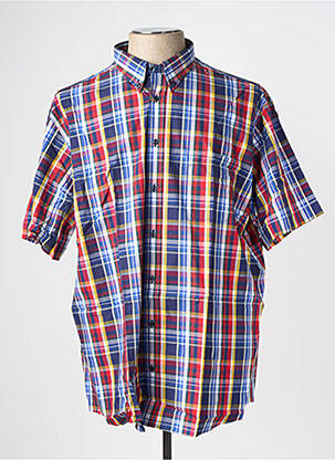 Chemise manches courtes imprimé fantaisie bleu BELLONI homme