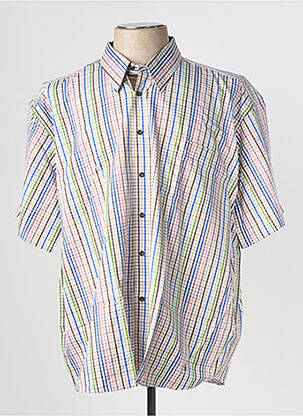 Chemise manches courtes imprimé fantaisie blanc LOUIS VICTOR homme