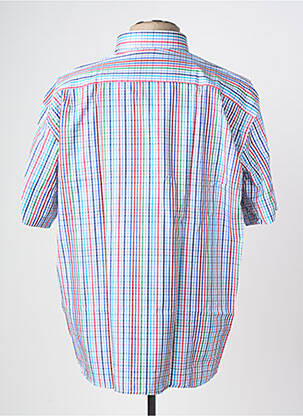 Chemise manches courtes imprimé fantaisie bleu LOUIS VICTOR homme