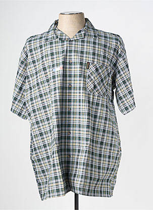 Chemise manches courtes imprimé fantaisie vert LE LABOUREUR homme