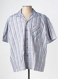 Chemise manches courtes imprimé fantaisie bleu KIDUR homme