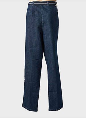 Jeans coupe droite fermeture zippée sous rabat boutonné taille normale bleu LUIGI MORINI homme