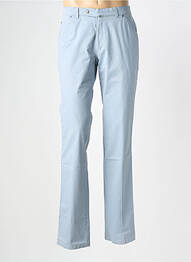 Pantalon chino tissage popeline taille normale bleu LUIGI MORINI homme