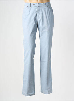 Pantalon chino tissage popeline taille normale bleu LUIGI MORINI homme