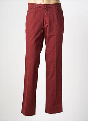 Pantalon chino tissage popeline taille normale rouge LUIGI MORINI homme