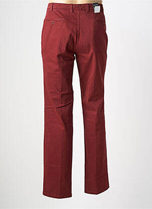 Pantalon chino tissage popeline taille normale rouge LUIGI MORINI homme