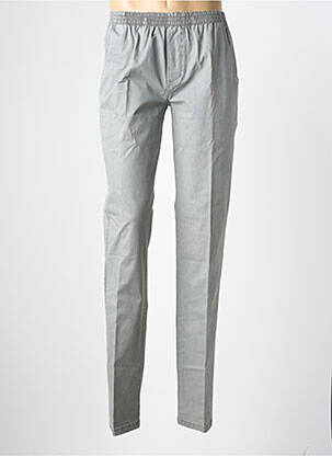 Pantalon slim tissage popeline taille normale gris LUIGI MORINI homme