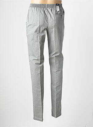Pantalon slim tissage popeline taille normale gris LUIGI MORINI homme