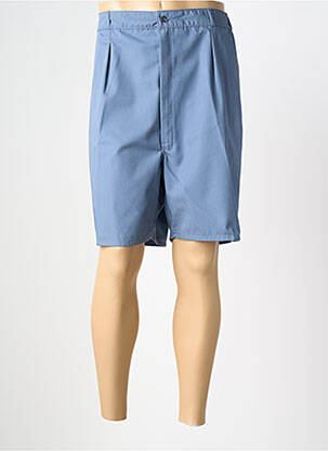 Bermuda taille élastique taille normale bleu REAL AIGLON homme