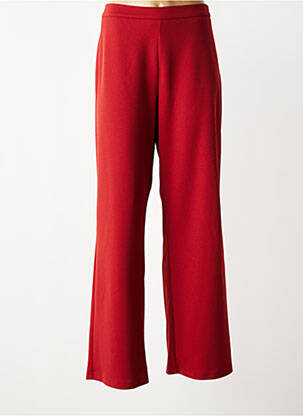 Pantalon large fermeture zip latéral taille normale orange GREGORY PAT femme