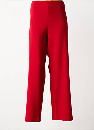 Pantalon large fermeture zip latéral taille normale rouge GREGORY PAT femme