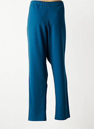 Pantalon droit tissage crêpe taille normale bleu GREGORY PAT femme