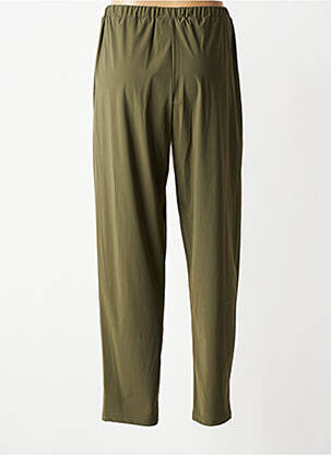 Pantalon slim taille élastique taille normale vert FRANCK ANNA femme