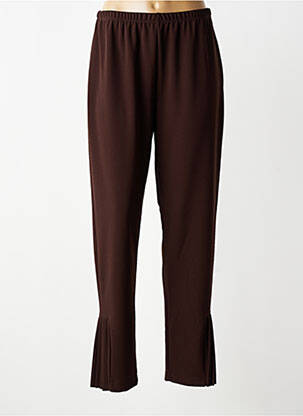 Pantalon flare stretch taille normale marron FRANCK ANNA femme