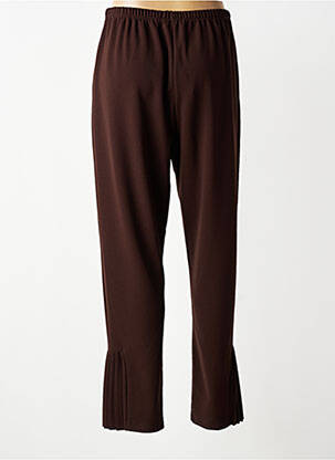 Pantalon flare stretch taille normale marron FRANCK ANNA femme