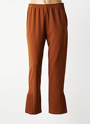 Pantalon flare stretch taille normale marron clair FRANCK ANNA femme