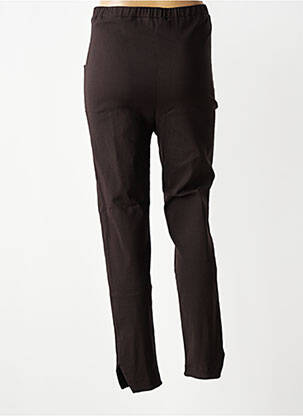 Pantalon slim taille élastique taille normale marron FRANCK ANNA femme