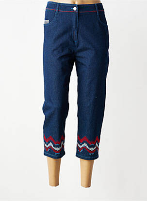 Pantacourt stretch taille normale bleu PAUSE CAFE femme
