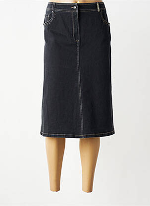 Jupe mi-longue stretch noir PAUSE CAFE femme