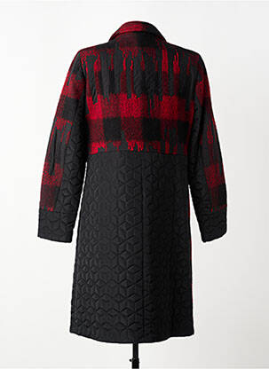 Manteau long coupe cintrée sans capuche rouge MERI & ESCA femme