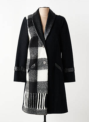 Manteau long coupe cintrée noir MERI & ESCA femme