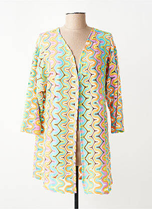 Gilet manches longues manches 3/4 bleu FRANCK ANNA femme