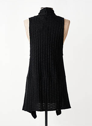 Gilet sans manche coupe cintrée noir FRANCK ANNA femme